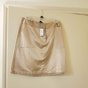 The Limited Gold Satiny fabric Skirt